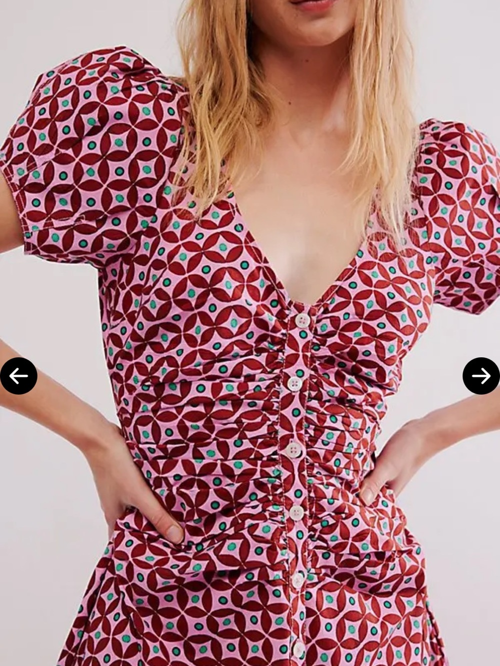 NWT Free People Oakley Mini Dress In Femme Combo